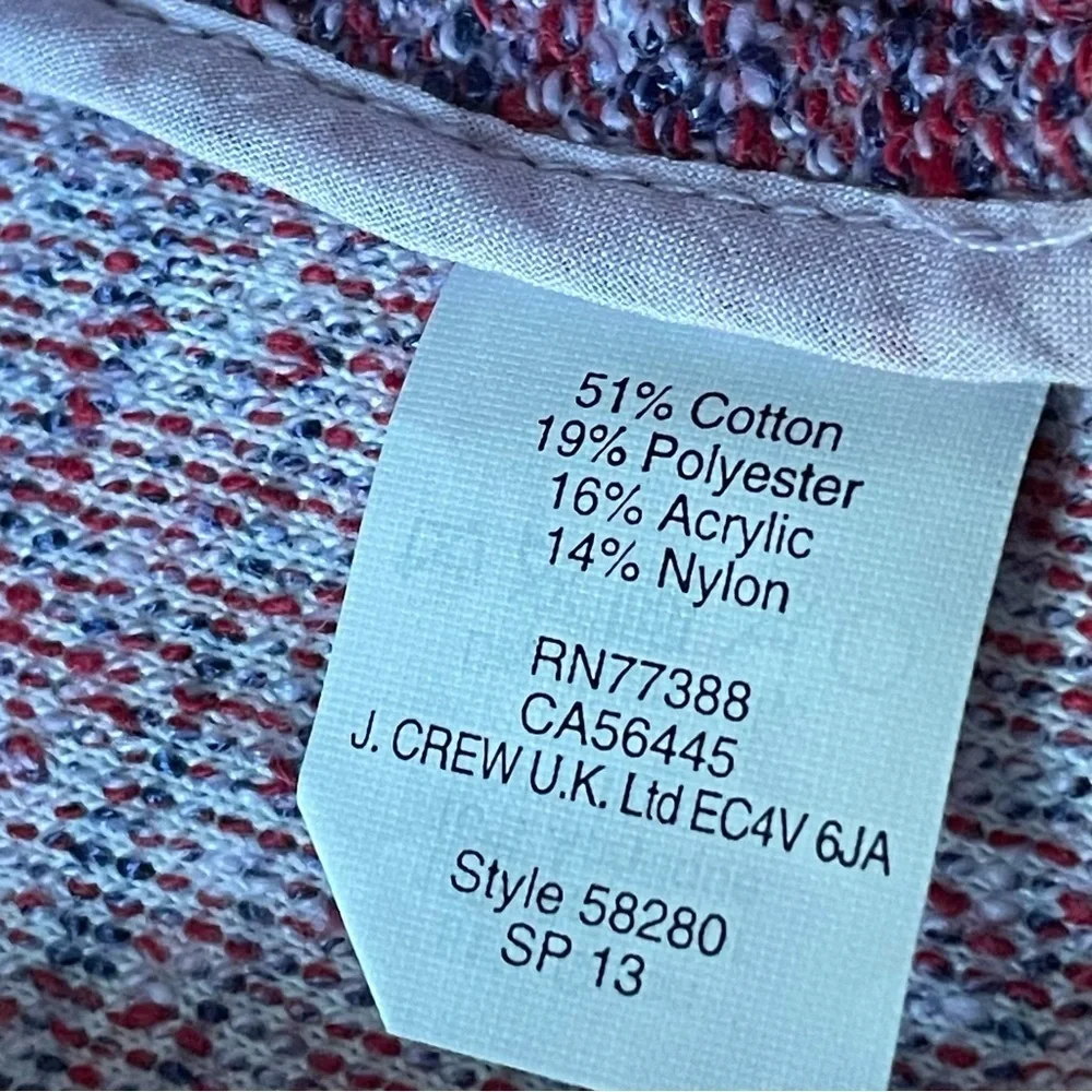 J. Crew Poppy Micro Tweed Cropped Jacket Blazer Size Small - 47726